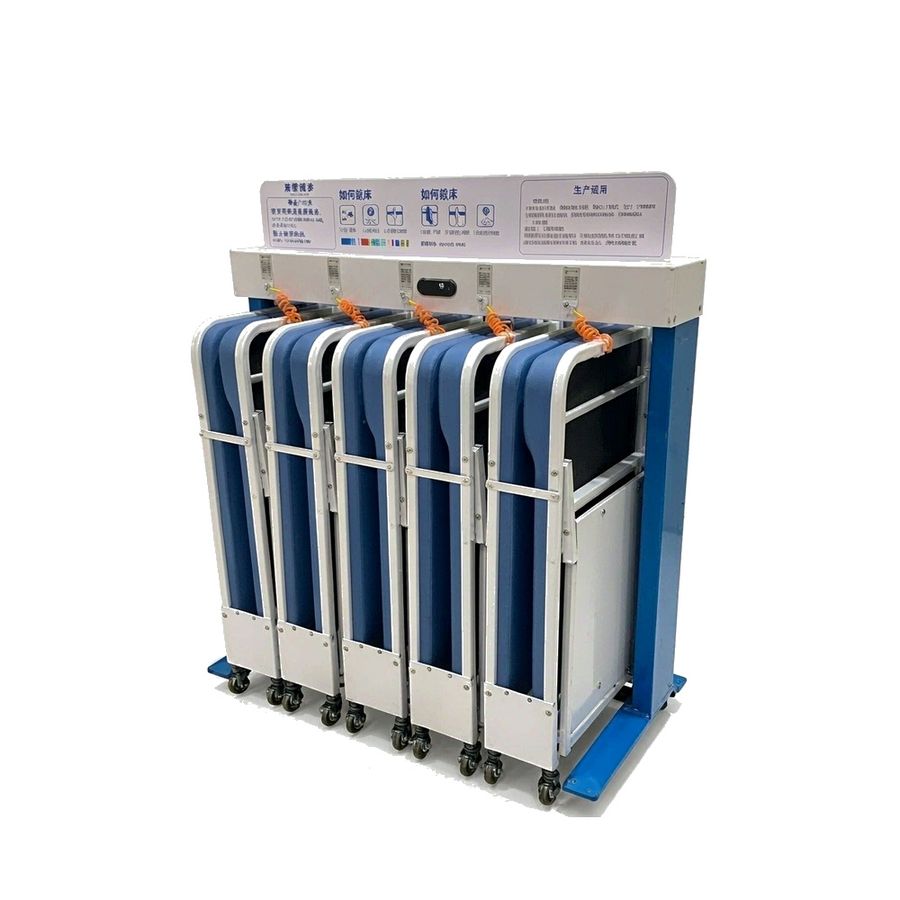 Five-position folding escort bed rack built in our factory